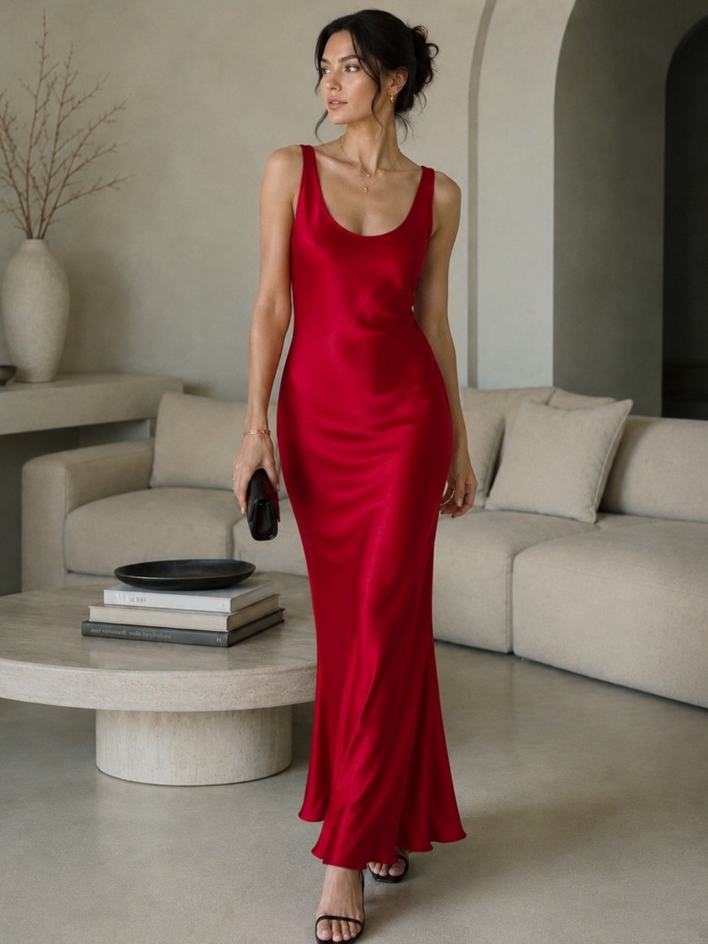 NWT Anine Bing 100% Silk Alison Dress Scarlet Red Size Small